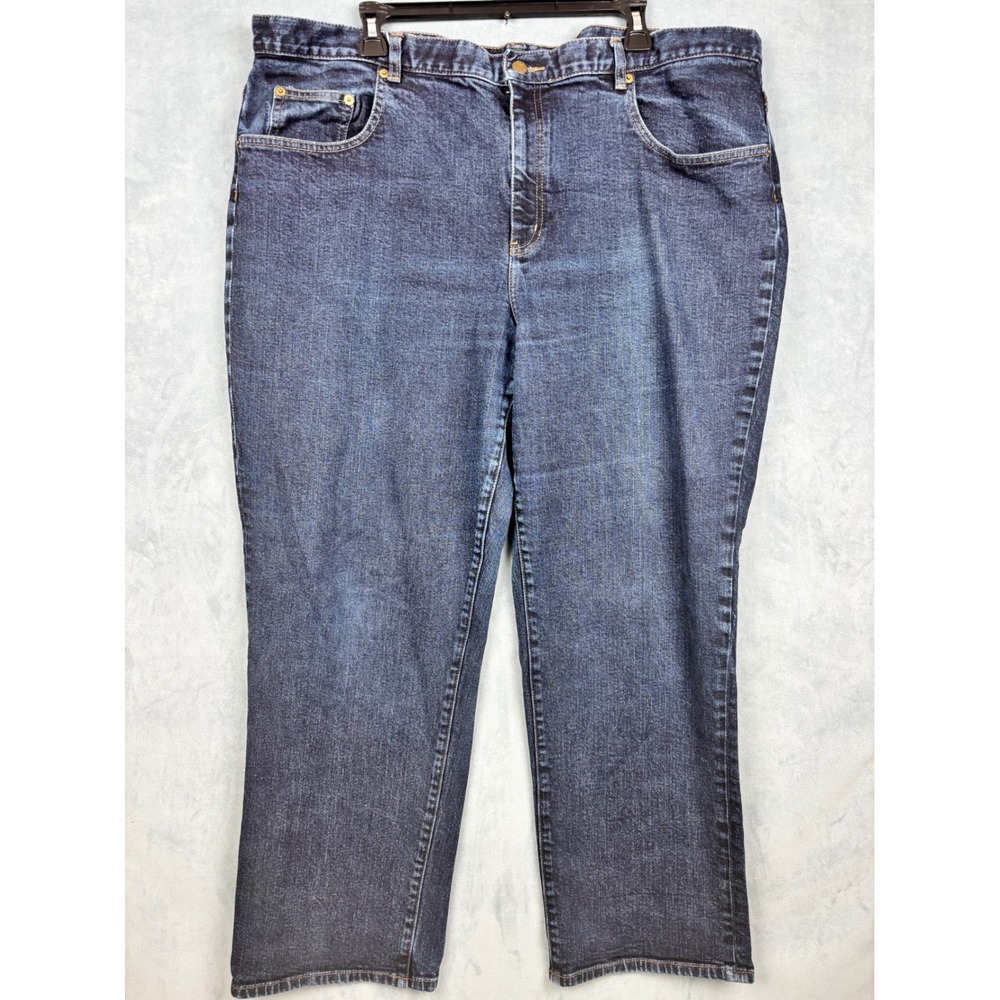 Lauren Ralph Lauren Jeans Co Womens 22W Dark Wash Straight Leg Stretch Denim